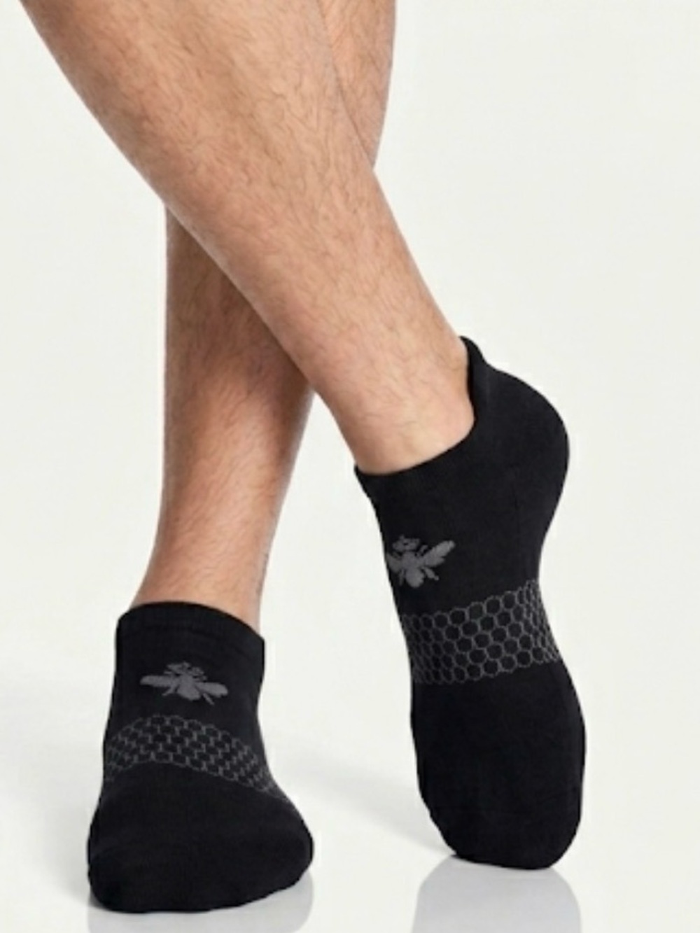 BOMBAS Men's Black Low-Cut Athletic Socks with Honeycomb Support, size XL
